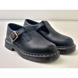 Dr. Martens Women's Polley Smooth Leather Mary Jane Shoes Black Sz 7